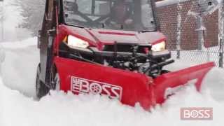 BOSS UTV PowerV XT Plow In Action [upl. by Avelin]