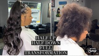 HOW TO Deep Side Part Quick Weave With Curls [upl. by Liatris]