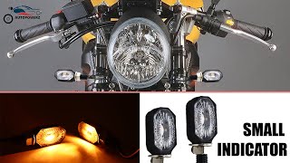 AUTOPOWERZ® LED Amber Light Bike Turn Signal Indicator Lamp Universal for Motorbikes Pack of 2 [upl. by Ntsuj380]