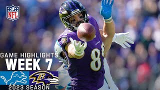 Detroit Lions vs Baltimore Ravens Game Highlights  NFL 2023 Week 7 [upl. by Atiuqrahc]