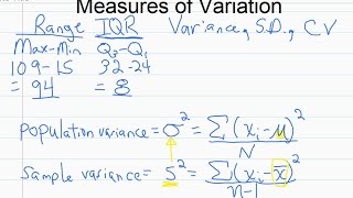 Statistics Standard Deviation and Other Measures of Variation [upl. by Armahs166]