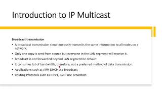 Introduction to IP Multicast Cisco [upl. by Aramal]