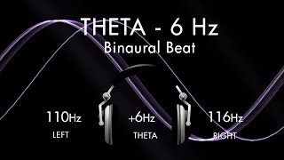 The Theta Auto suggestion Wave  1hr Pure Binaural Beat Session at 6Hz Intervals [upl. by Klara]