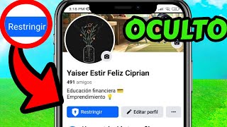 Como restringir mi perfil en Facebook 2024  Cómo RESTRINGIR Mi PERFIL En FACEBOOK Fácil y Rápido 🚀 [upl. by Ivie]