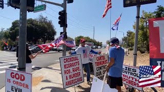 4Corners MAGA Flag Wave  Poway CA [upl. by Menides301]