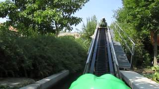 Kroko Wasserbahn Familypark Neusiedlersee 14 juli 2013 Onride [upl. by Refanej]