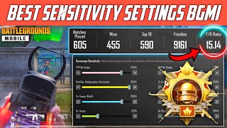 🔥BEST SENSITIVITY SETTINGS BGMIPUBGMOBILE  2 FINGER SENSITIVITY BGMI  ZERO RECOIL SETTINGS BGMI [upl. by Rillis]