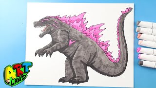 How to Draw Godzilla  Godzilla x Kong The New Empire [upl. by Assenahs]