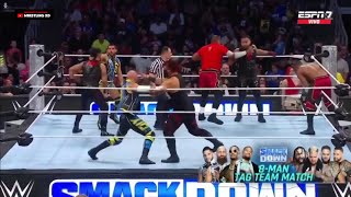 Tommaso Ciampa Johnny Gargano amp Street Profits Vs Bloodline Parte 1  Smackdown 06092024 Español [upl. by Enerahs]