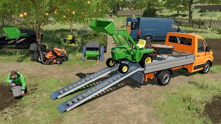 Restauration du Jardin Familial avec des micros tracteurs John Deere  FS 22 paysagiste [upl. by Epilif781]