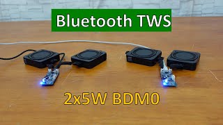 Bluetooth TWS Demonstration  2x5W BDM0 Audio Amplifier Board with Onboard Volume Control [upl. by Enitsua]