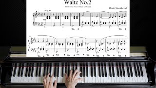 Dmitri Shostakovich  Waltz No 2 from Suite for Variety Orchestra  Piano with Sheet [upl. by Uhthna]