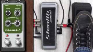 StealthPedal Audio InterfaceUSB MIDI Controller  controlling AmpliTube guitar software 44 [upl. by Eatnoj]