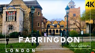 🇬🇧LONDON Farringdon Spring Walking Tour4K Smithfield Market➜ Charterhouse➜ Museum Order of St John [upl. by Relyuhcs522]