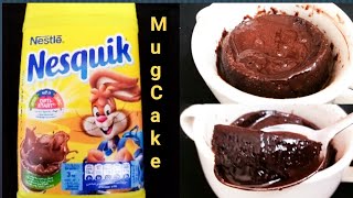 Nesquik mug cake recipe  Nesquik mug brownie in microwave [upl. by Llib]