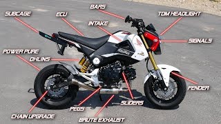 This is EVERYTHING Ive done to my Honda Grom  3 Years of Mods [upl. by Melisenda]