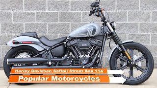 Harley Davidson Softail Street Bob 114 Popular 2024 Motorcycles [upl. by Nitsraek379]