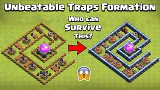 Ultimate TRAPS Formation  Traps Vs All Troops  Clash of Clans [upl. by Ursi]