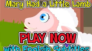 Mary had a Little Lamb with English Subtitles  Nursery Rhymes  Kids Rhymes [upl. by Kory]