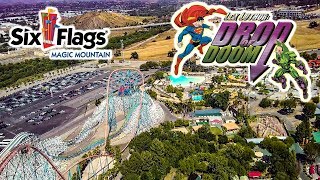 2019 Lex Luthor Drop of Doom On Ride HD POV Six Flags Magic Mountain [upl. by Bergstein]