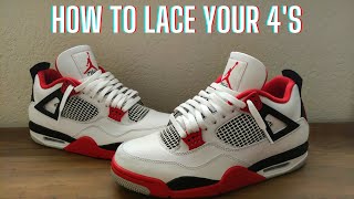 How To Lace Jordan 4s  The BEST Way to Loose Lace [upl. by Lemon]