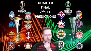 My Europa League and Europa Conference League Quarter Final 2nd Leg Predictions [upl. by Assil11]