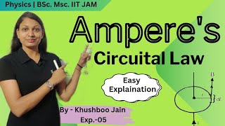 Amperes Circuital Law  lect 01  electromagnetic wave physics 12th bsc [upl. by Ornas]