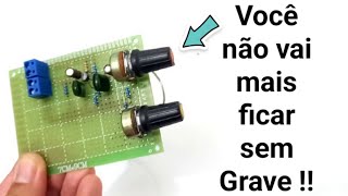 Como fazer Pré amplificador com boost para Grave Super Potente [upl. by Eltotsira]