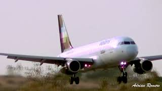 Volaris Airbus A320 Julian N520VL Landing at Mexicali Int Airport [upl. by Bascomb]