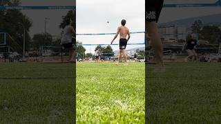 Big swings from Vernon grass league volleyball vball grass grassvolleyball spike summer short [upl. by Ityak]