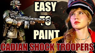 Ultimate Guide to Painting Cadian Shock Troopers EASY GRIMDARK [upl. by Ailima356]