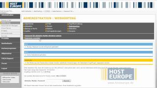 Host Europe VideoFAQ Einrichtung von Datenbanken [upl. by Enttirb]