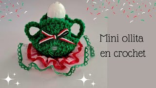 Curiosa ollita 🇲🇽✨️ porta salero en CROCHET rapidísima de hacer [upl. by Leivad]