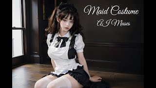 4K AI Lookbook Maid Elegance in High Resolution 💐 AILookbook MaidFashion HighResolutionElegance [upl. by Ttimme]