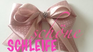 SCHLEIFE aus BÄNDERN TUTORIAL Annas Perlen [upl. by Inajna]