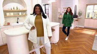 Dennis Basso Water Resistant Quilted Coat with Belt on QVC [upl. by Nylirem]