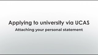 7 UCAS Application Guide Uploading Your Personal Statement [upl. by Atinob67]