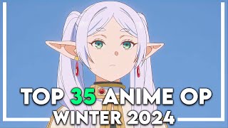 My Top 35 Anime Openings of Winter 2024 v1 [upl. by Anneg]