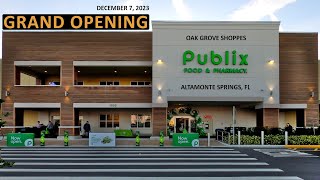 Publix GRAND OPENING at Oak Grove Shoppes in Altamonte Springs Florida on 1272023  Store 1793 [upl. by Staw]