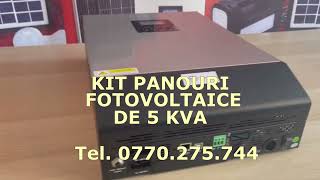 Kit panouri fotovoltaice de 5 KVA Off grid solar sau hybrid [upl. by Anileh]