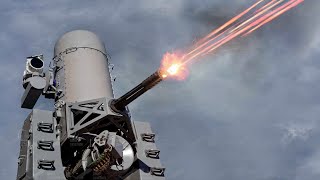 US Extremely Powerful CIWS Phalanx Live Fire Test in Middle of the Ocean [upl. by Erdnaek]