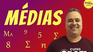 MÉDIAS  Resumo de Matemática para o Enem [upl. by Anitsyrk]