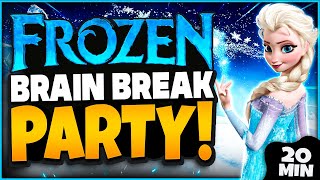 Frozen Brain Break Party  Winter Brain Break  Winter Games For Kids  Olafs Run  Just Dance [upl. by Griselda]