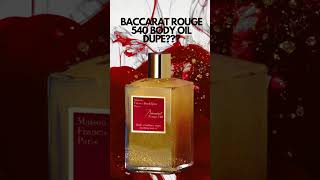 DUPE ALERT ZARA NEW SHIMMERING RED TEMPTATION BODY OIL Baccarat Rouge 540 body oil dupe perfume [upl. by Leland715]