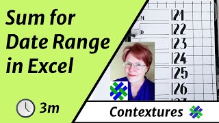 How to Sum for a Specific Date Range in Excel [upl. by Enomar]