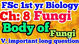 Body of fungi  ch 8  lec 3  bio1styr [upl. by Kilan]