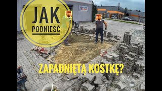 Rozbiórka i naprawa zapadniętej kostki brukowej  Imak Wyważak Łom Brukarski Paving Brukarz [upl. by Redmund]