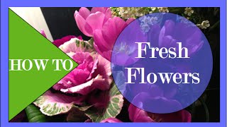 How to arrange Fresh Flowers for Gift  Interior Design [upl. by Nailil]