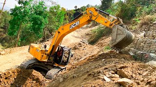 Mountain Moving Made Easy Watch This Excavator Jackhammer Its Way to a New Road  Excavator Planet [upl. by Lelah]