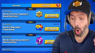 NE RATES PAS ces NOUVELLES RECOMPENSES GRATUITES 🎁🫶  Merci Brawl Stars 🙏 [upl. by Aisinut]